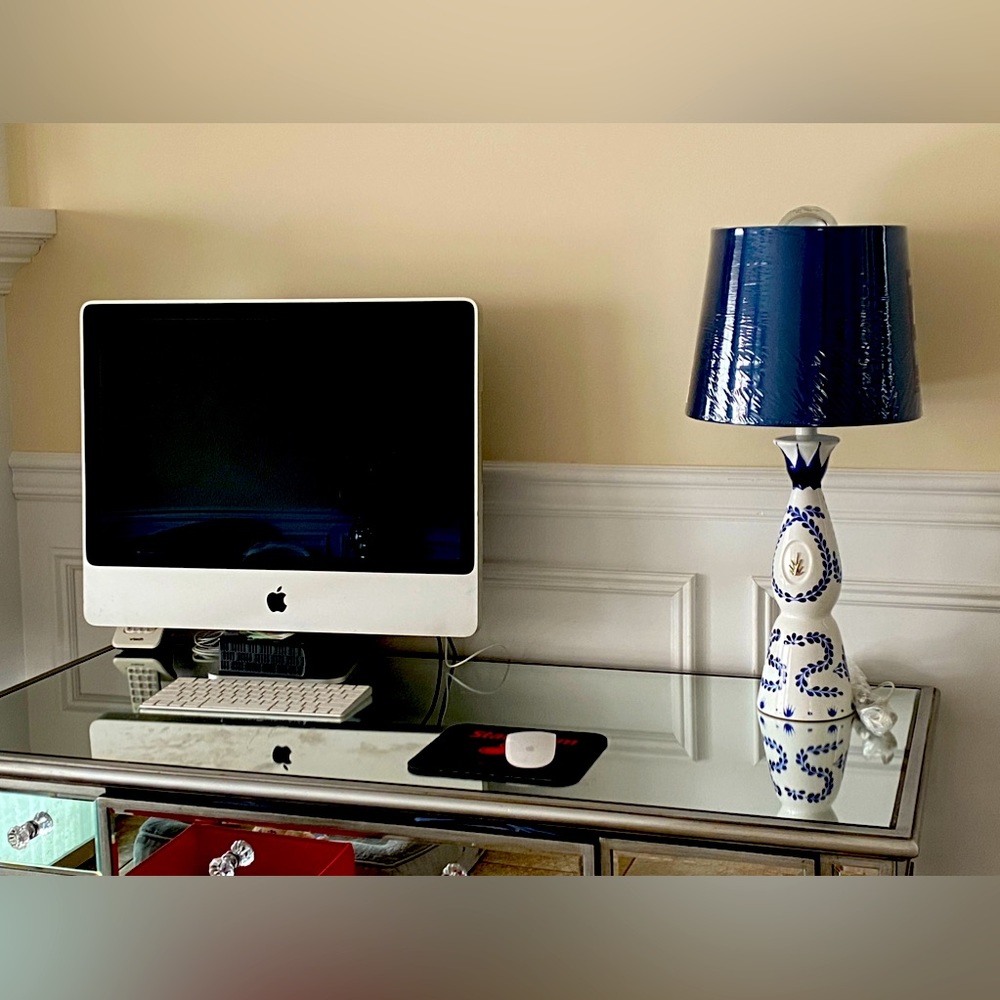 Handmade lamp handcrafted from Clase Azul bottle